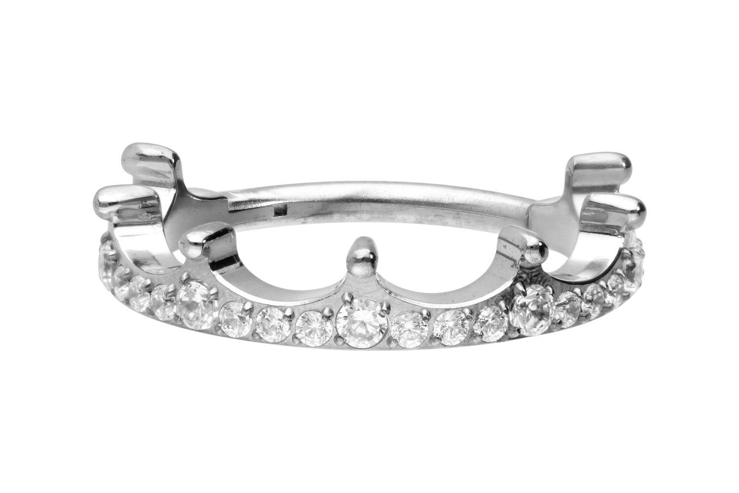 Titan Segmentring Clicker Piercing KRISTALLKRONE